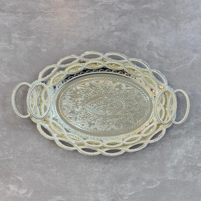 سینی دو سایز اماراتی استیل کد 4030