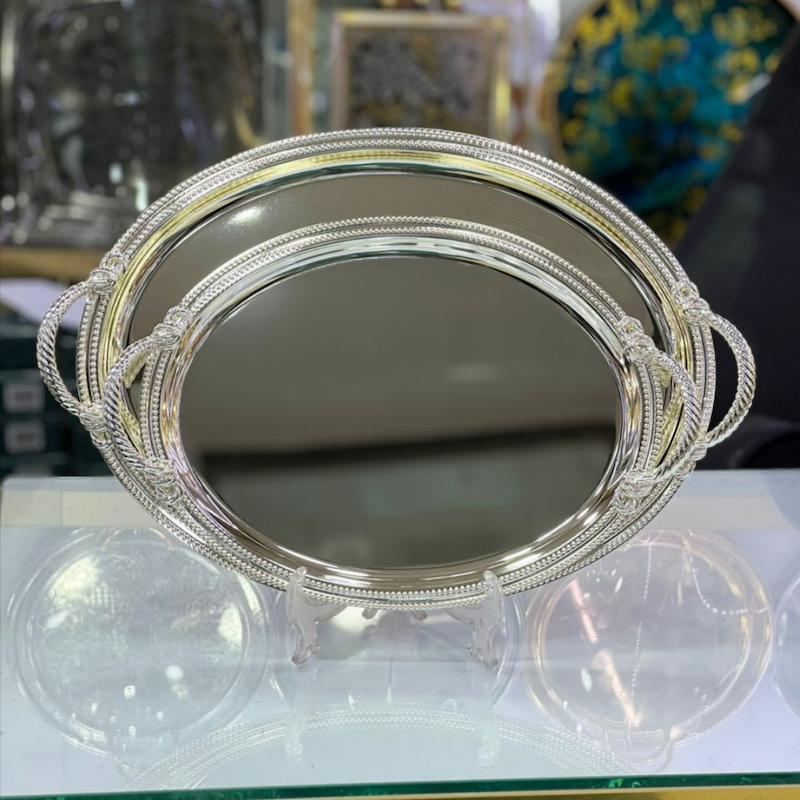 سینی دو سایز اماراتی استیل کد 4043