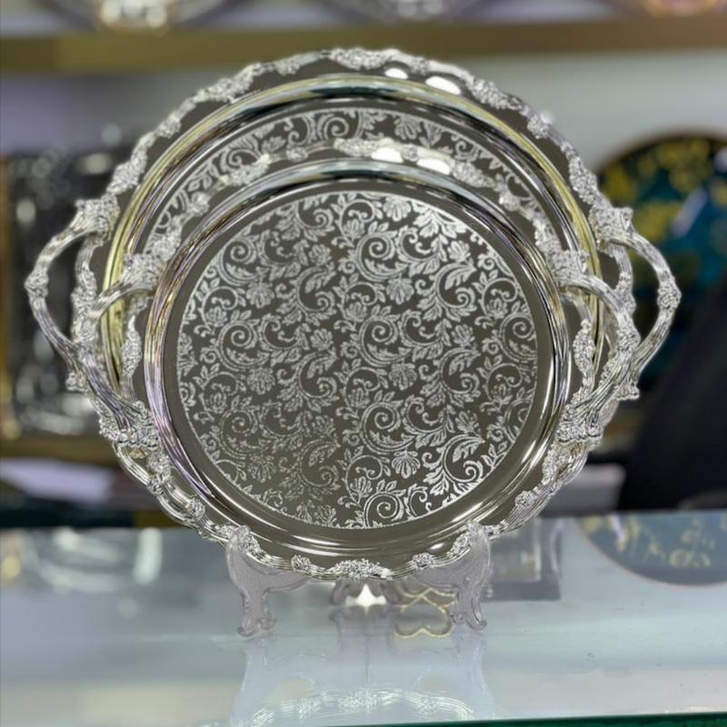 سینی دو سایز اماراتی استیل کد 4045