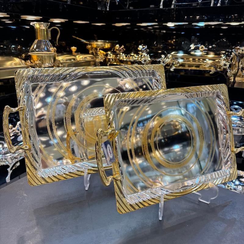 سینی دو سایز اماراتی استیل کد 4048