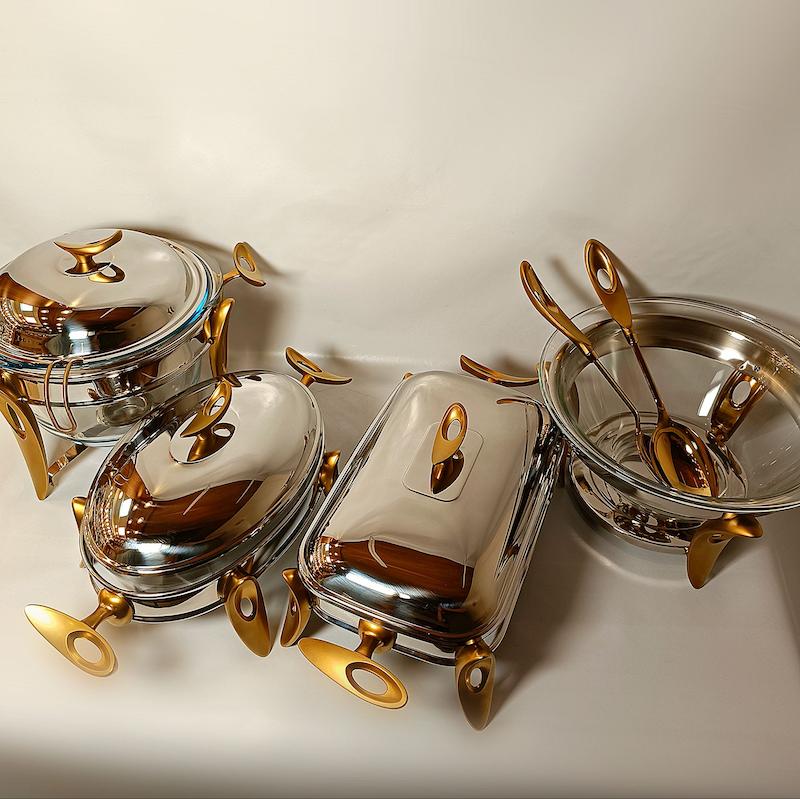 ست سوفله خوری مستطیل و بیضی سوپ خوری و سالاد خوری