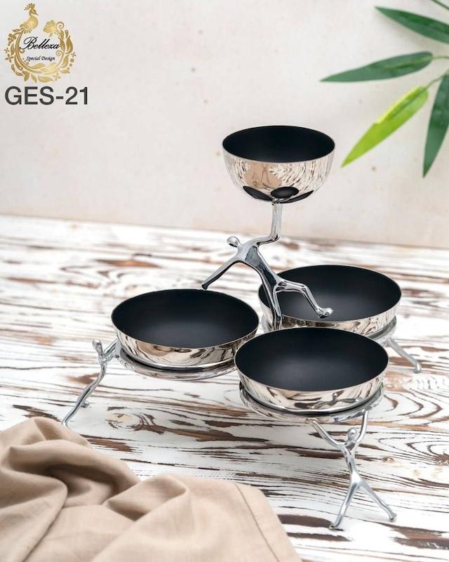 اردوخوری چهار پیاله مدل ژستو برنجی