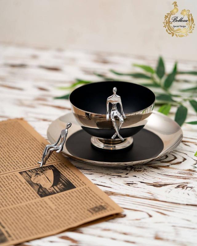 پیاله و پیش دستی ژستو برنجی