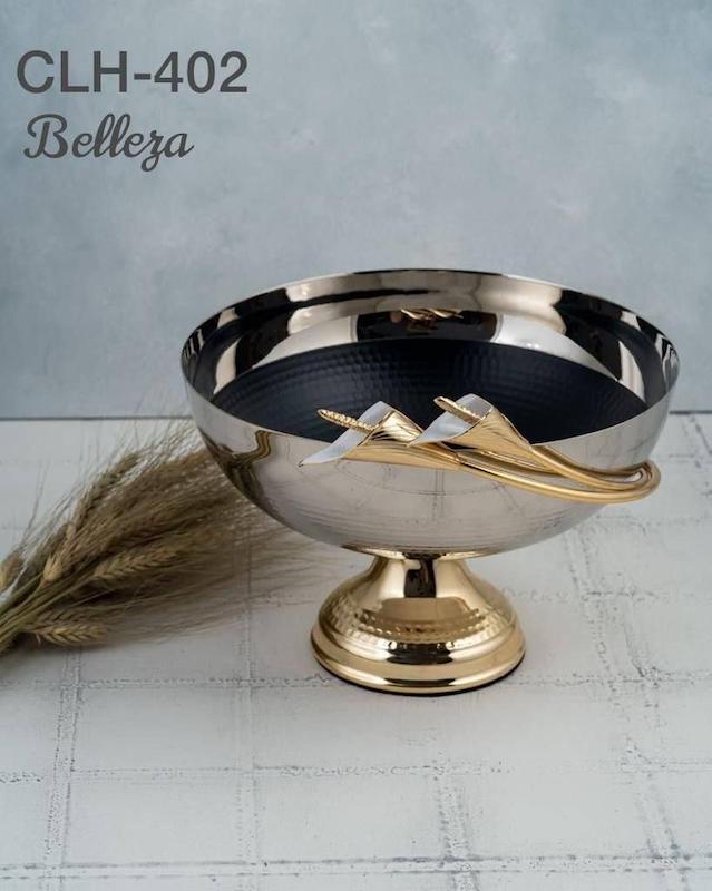 میوه خوری متوسط مدل شیپوری برنجی کد 402