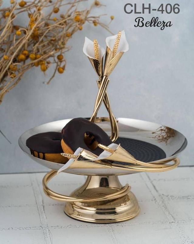 شیرینی خوری مدل شیپوری برنجی کد 406