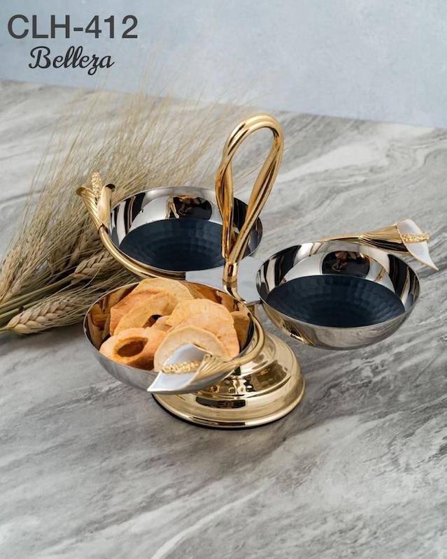 اردوخوری سه خونه مدل شیپوری برنجی