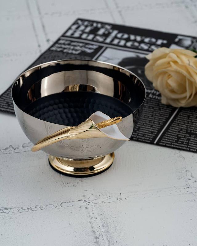 پیاله تک مدل شیپوری برنجی