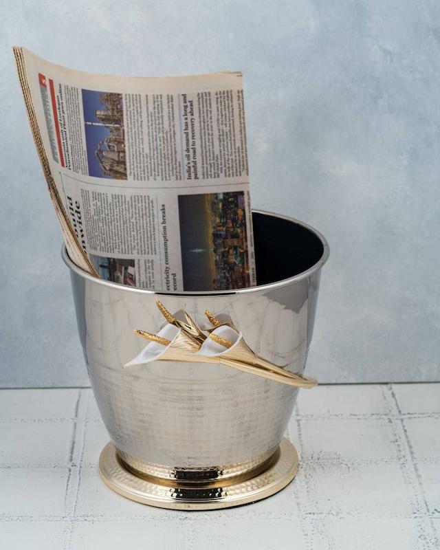 سطل زباله مدل شیپوری برنجی