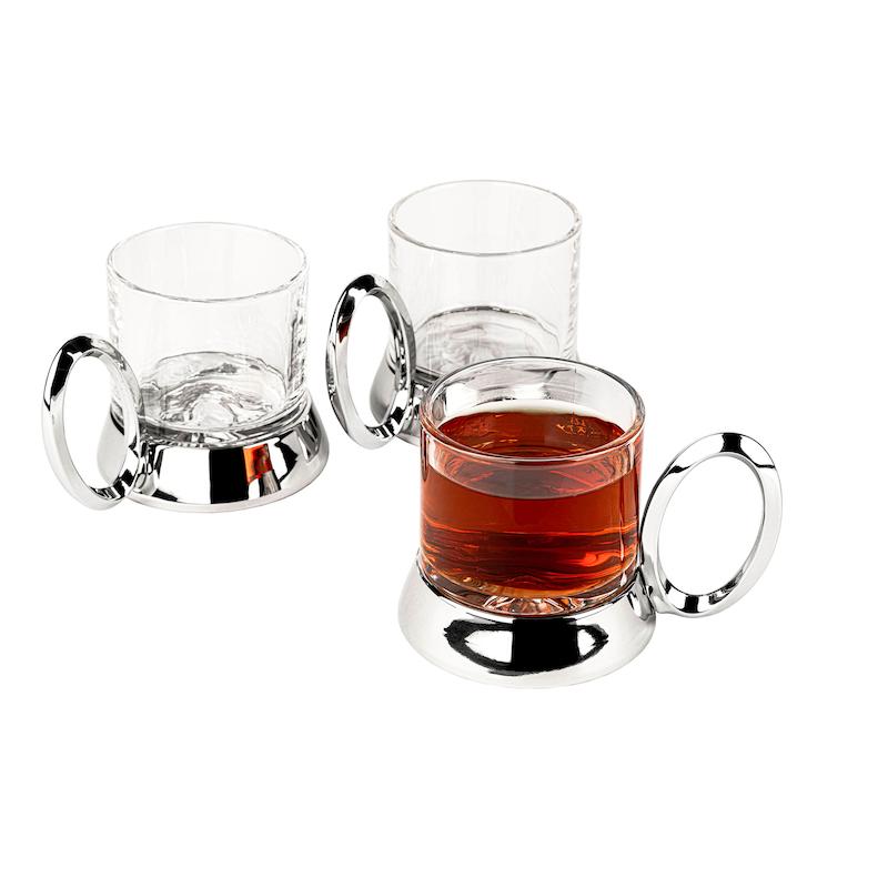 سرویس لیوان مدل لنین نقره ای برند راکلند