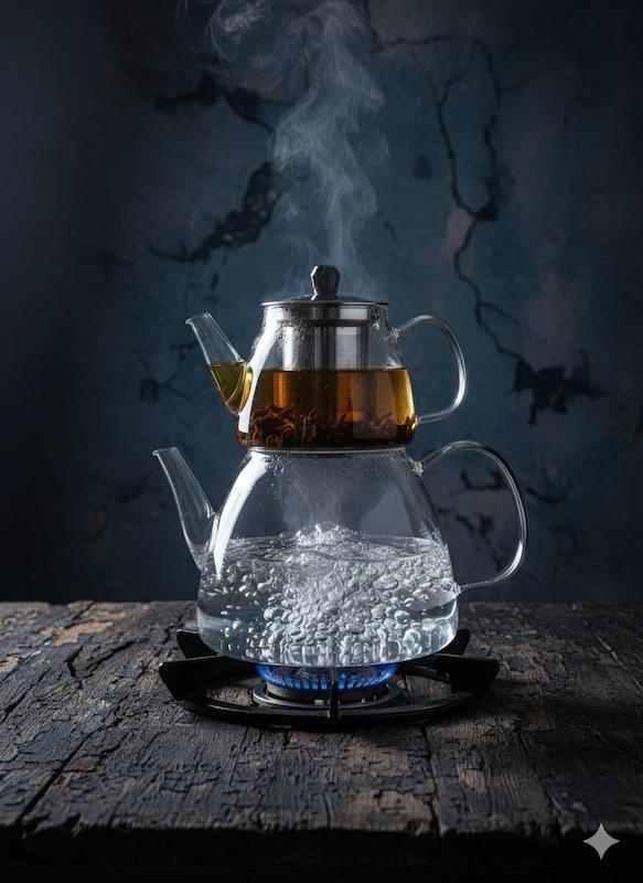 ست کتری و قوری پیرکس شعله مستقیم مخروطی