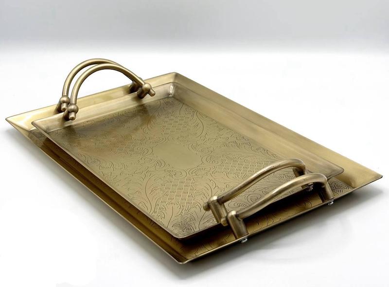 سینی پذیرایی برنجی 