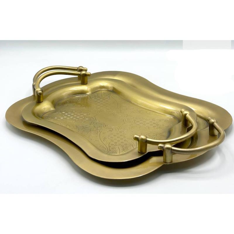 سینی پذیرایی برنجی 