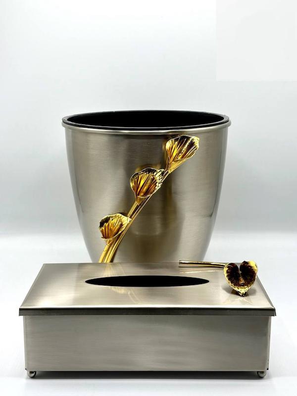 سطل و جادستمال برنجی 