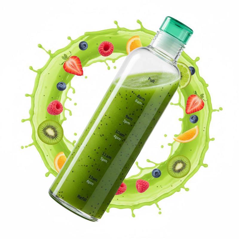 بطری آب پیرکس سبز