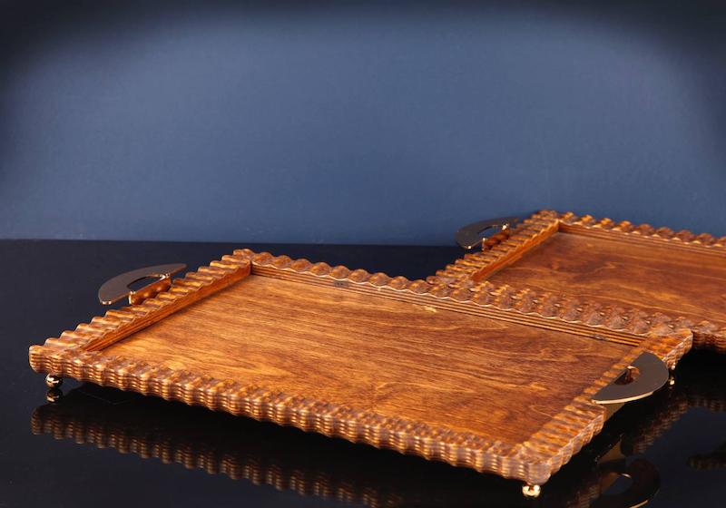 سینی مستطیل بزرگ و متوسط لوتوس