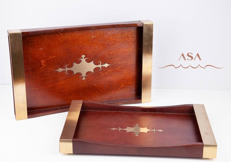 سینی مستطیل بزرگ و متوسط خاتون