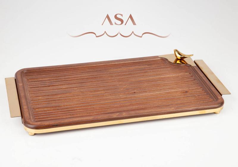 سینی چای چوبی مستطیل بزرگ دریا