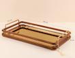 سینی آیینه ای مستطیل بزرگ و متوسط تابان طلائی 