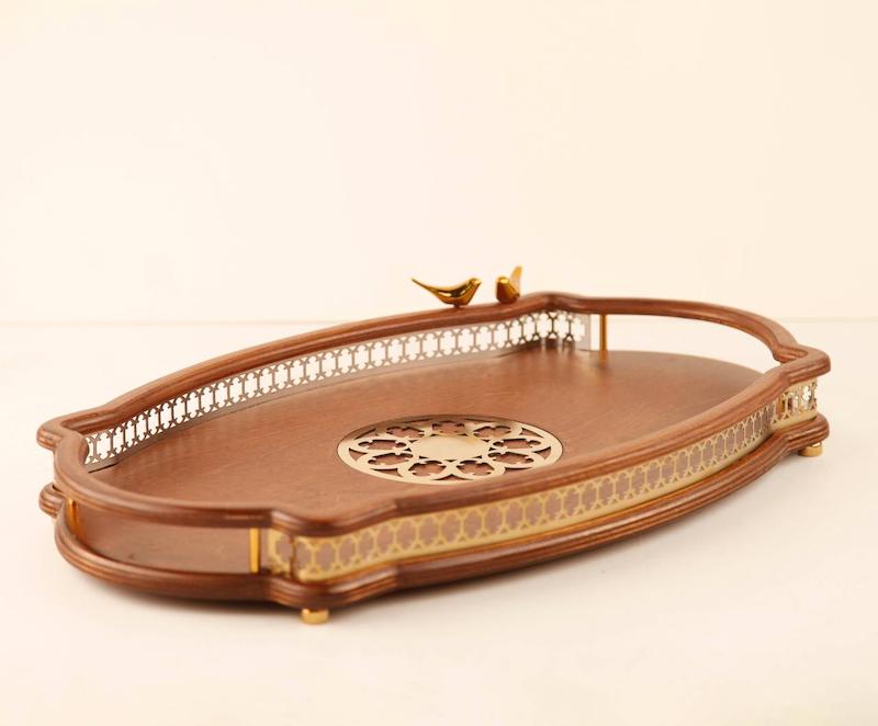 سینی بیضی بزرگ و متوسط آلما طلائی