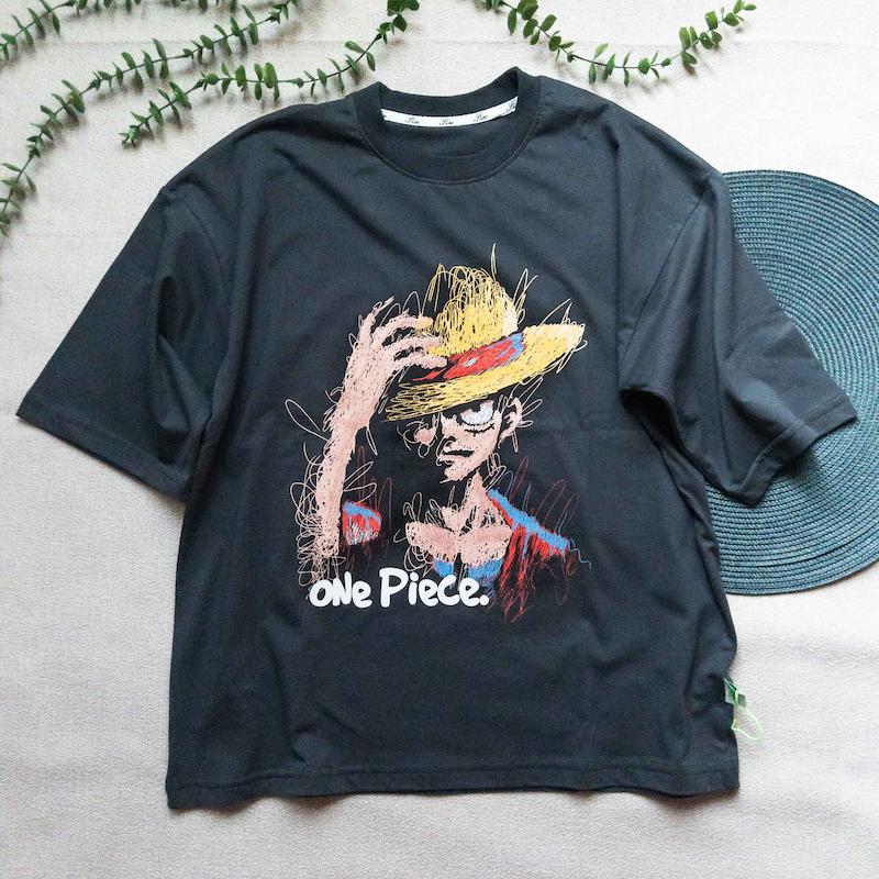 تیشرت باکسی انیمه ای طرح one piece