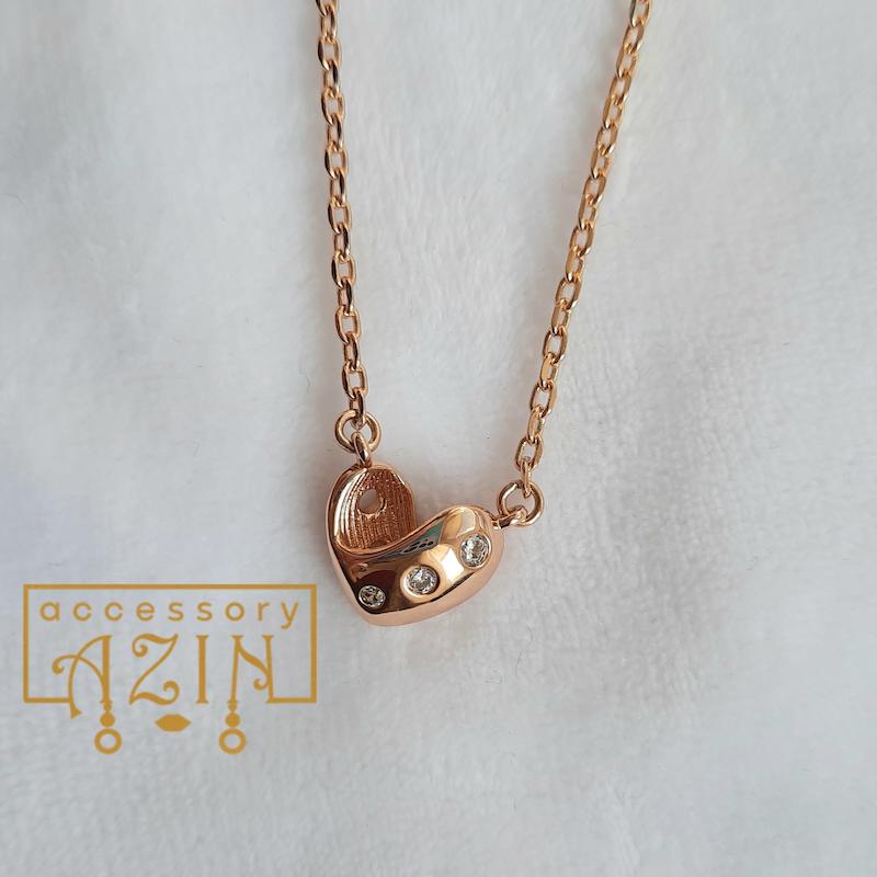 گردنبند قلب تو خالی برند ژوپینگ