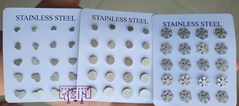 گوشواره استیل میخی شن پاش