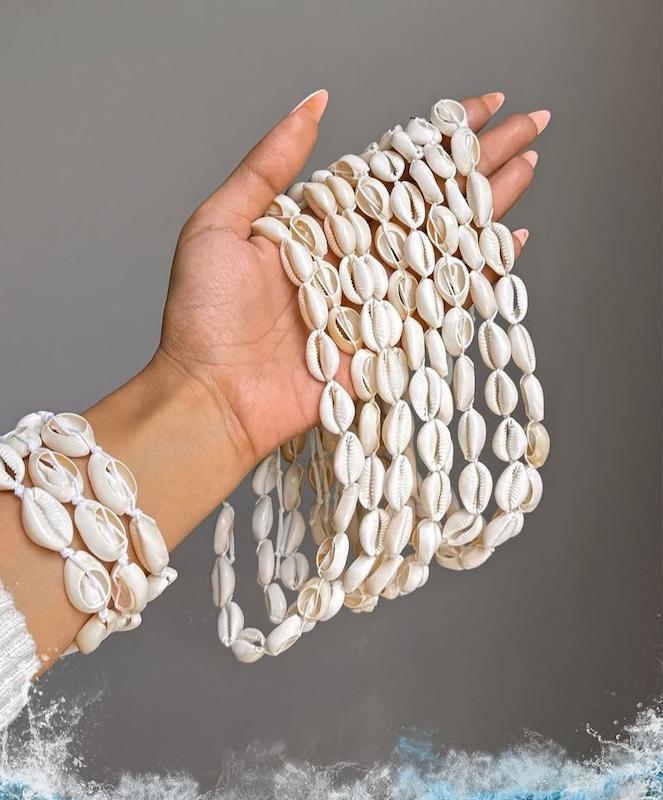 ست دستبند و گردنبند صدف 