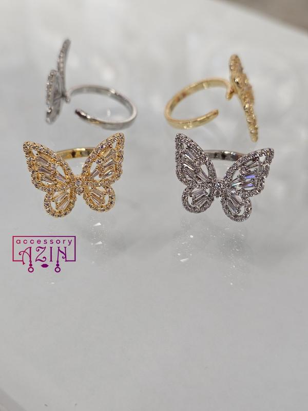 انگشتر جواهری پروانه 