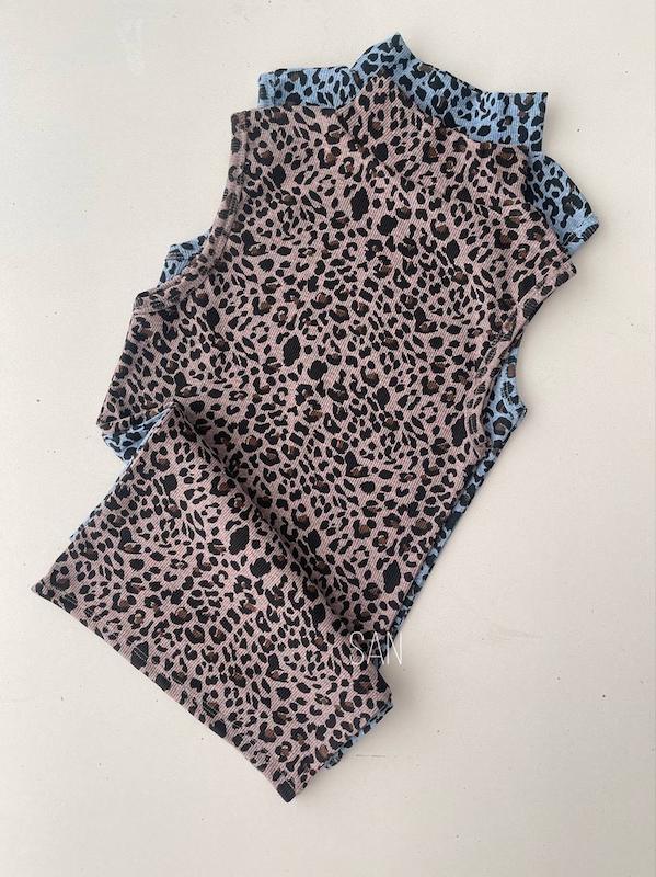 تاپ ـــ یقه ۵سانت  ـــ پلنگی