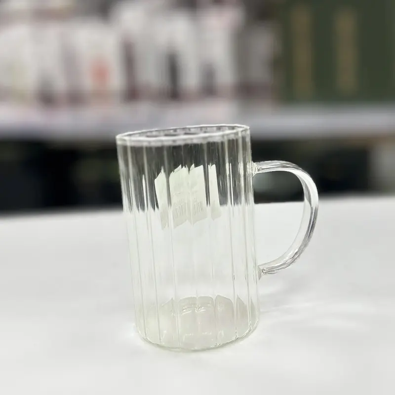 LX-42 - استکان پیرکس شیار دار بلند مقاوم گرما و سرما
