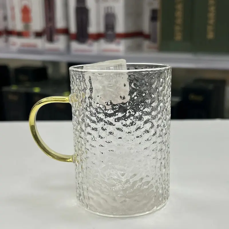 LX-16 - لیوان پیرکس دسته دار حباب دار انتی شوک