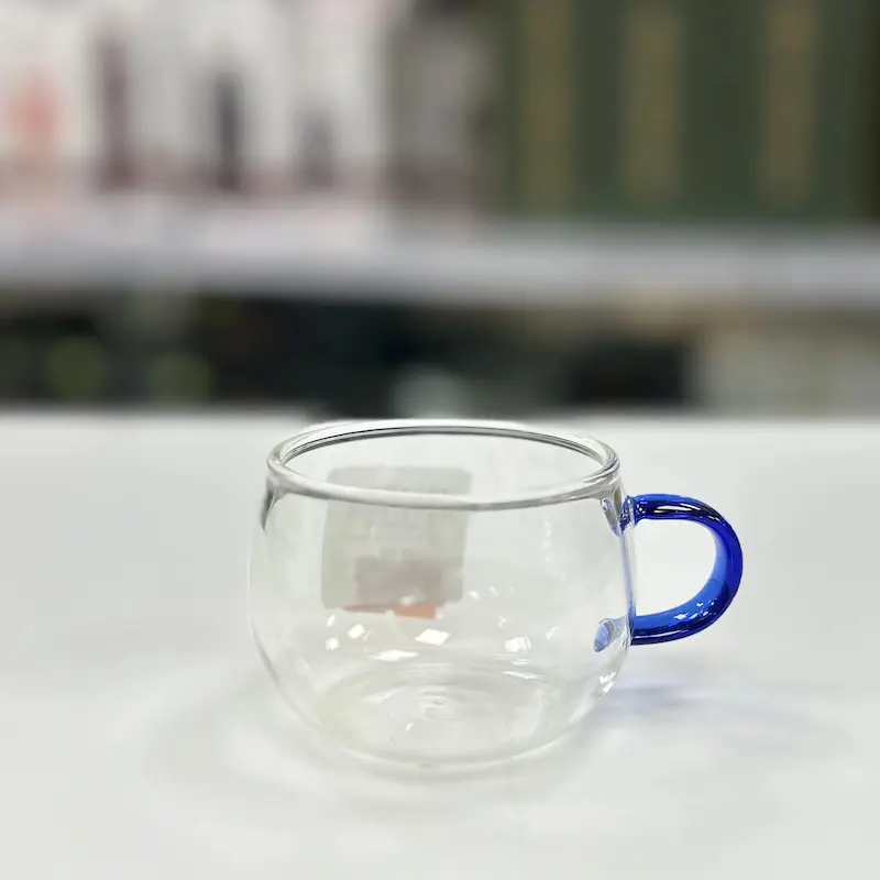 LX-135 - فنجان قهوه خوری دسته رنگی انتی شوک