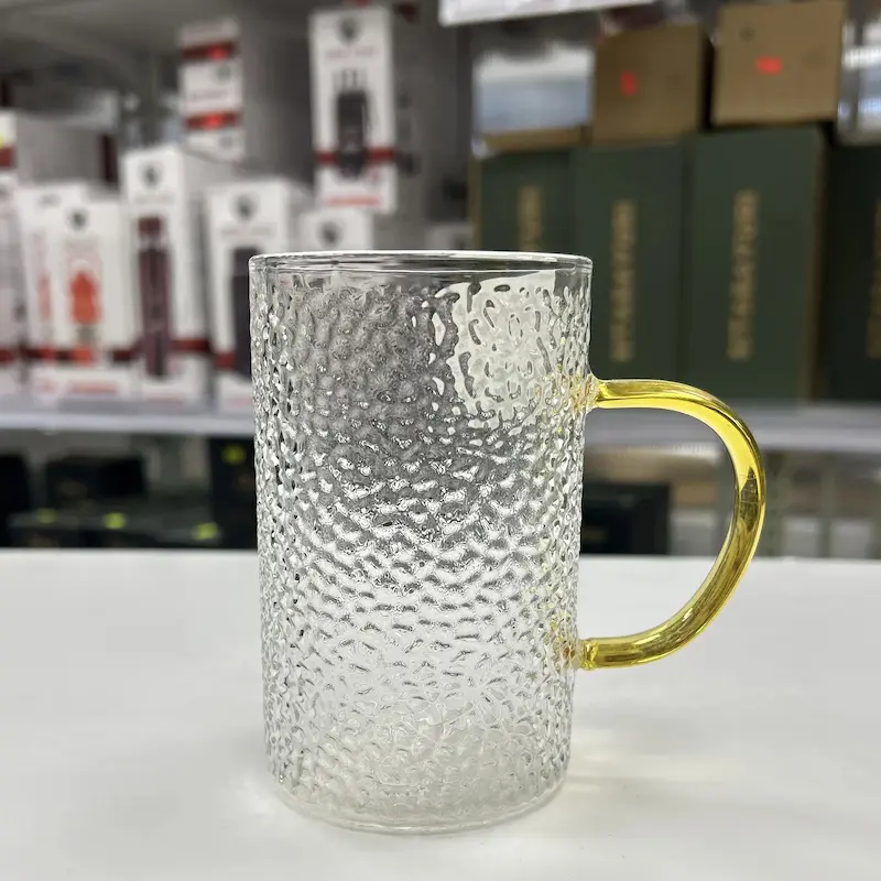 LX-17 - استکان دسته طلایی طرح زنبوری چای خوری