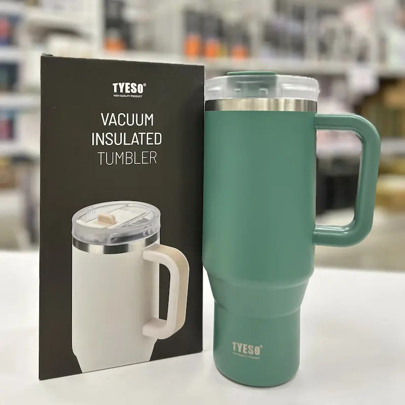 TS-8868 - تراول ماگ حرفه ای تایسو درب ضد نشت نی دار تامبلر 1200میل
