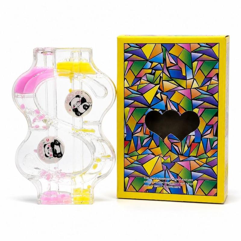 ساعت شنی دو طرفه طرح دلار مدل اکواریومی نماد پاندا R007