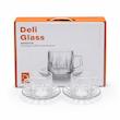 ست 12 عددی نعلبکی و فنجان بلوری برند DELI GLASS 