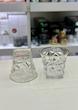لیوان دفرمه با اشکال برجسته لبه طلایی برند DELI GLASS 