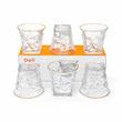 لیوان دفرمه با اشکال برجسته لبه طلایی برند DELI GLASS 