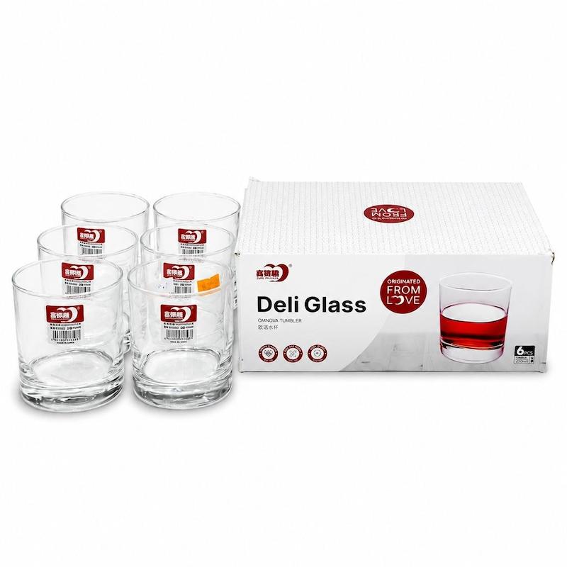 لیلوان ساده استوانه ای شفاف از برند DELI GLASS