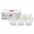 فنجان پولکی لبه طلایی برند DELI GLASS