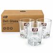 لیوان استوانه ای با طرح کوه در کف کار از برند deli glass