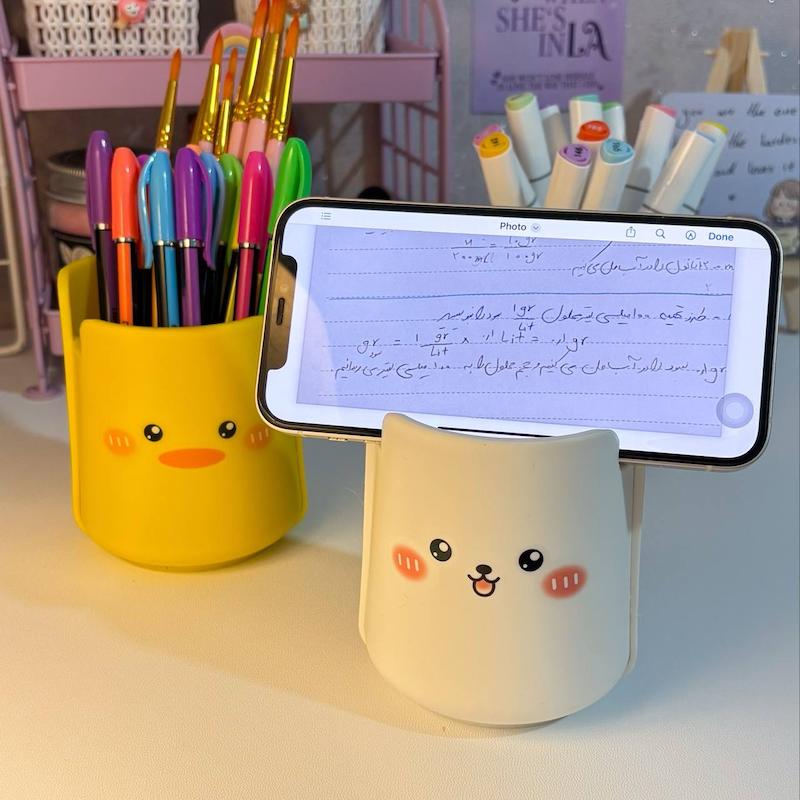 جاقلمی و نگهدارنده موبایل رومیزی