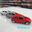 ماشین عقب‌کش فلزی پژو 206 موزیکال و چراغ‌دار