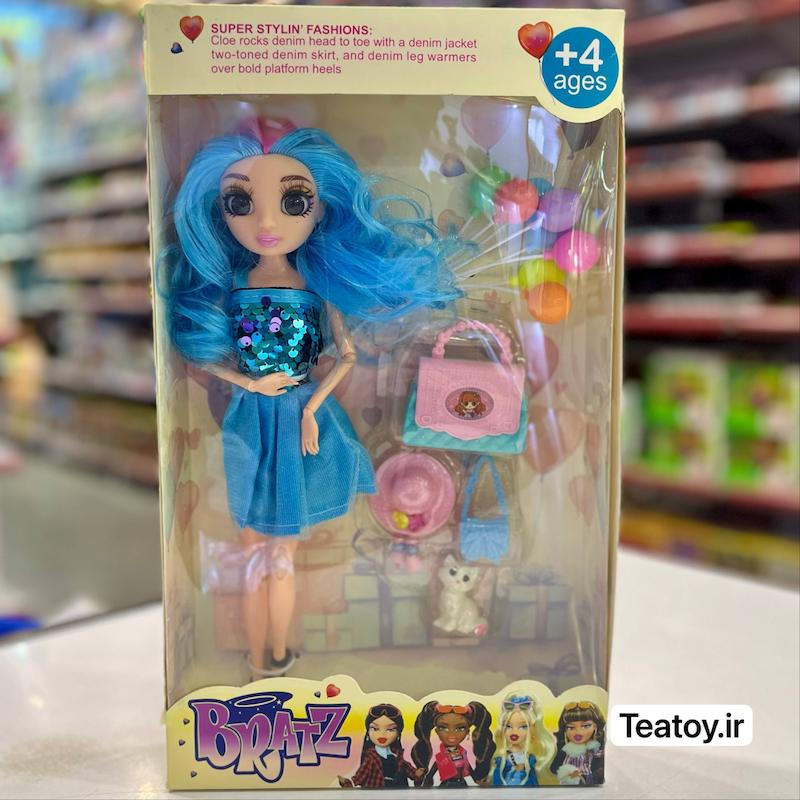 عروسک مفصلی برتس bratz کد ۲۴۳ با اکسسوری