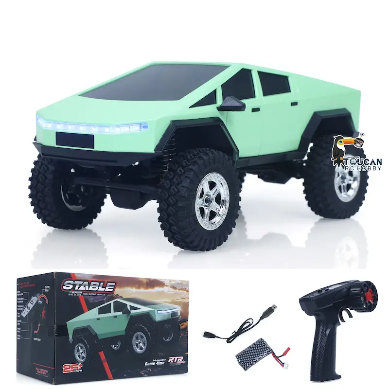 ماشین کنترلی تسلا پیکاپ شارژی (Cybertruck) کد ۸۸۱۸ RTR 4WD مقیاس 1:18