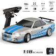 ماشین کنترلی دریفتی فلزی GT-R کیف‌دار کد 1899 – مدل حرفه‌ای 1/18 با ژیروسکوپ