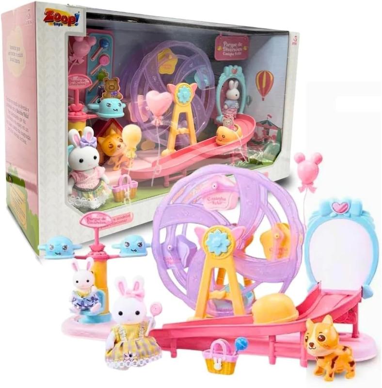 ست شهربازی خرگوش با سرسره و چرخ و فلک کد 6684
