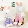 عروسک پولیشی خرگوش با لباس گلدار ۲۳ سانت (کد ۵۵۸.۵۳)
