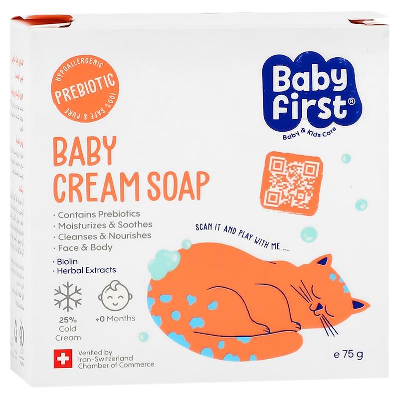 صابون بچه کرمی بیبی فرست ۷۵ گرمی Baby First