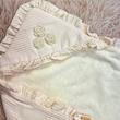پتو دورپیچ کلاهدار کتان رزبرن هندمید فلاور Handmade Flower